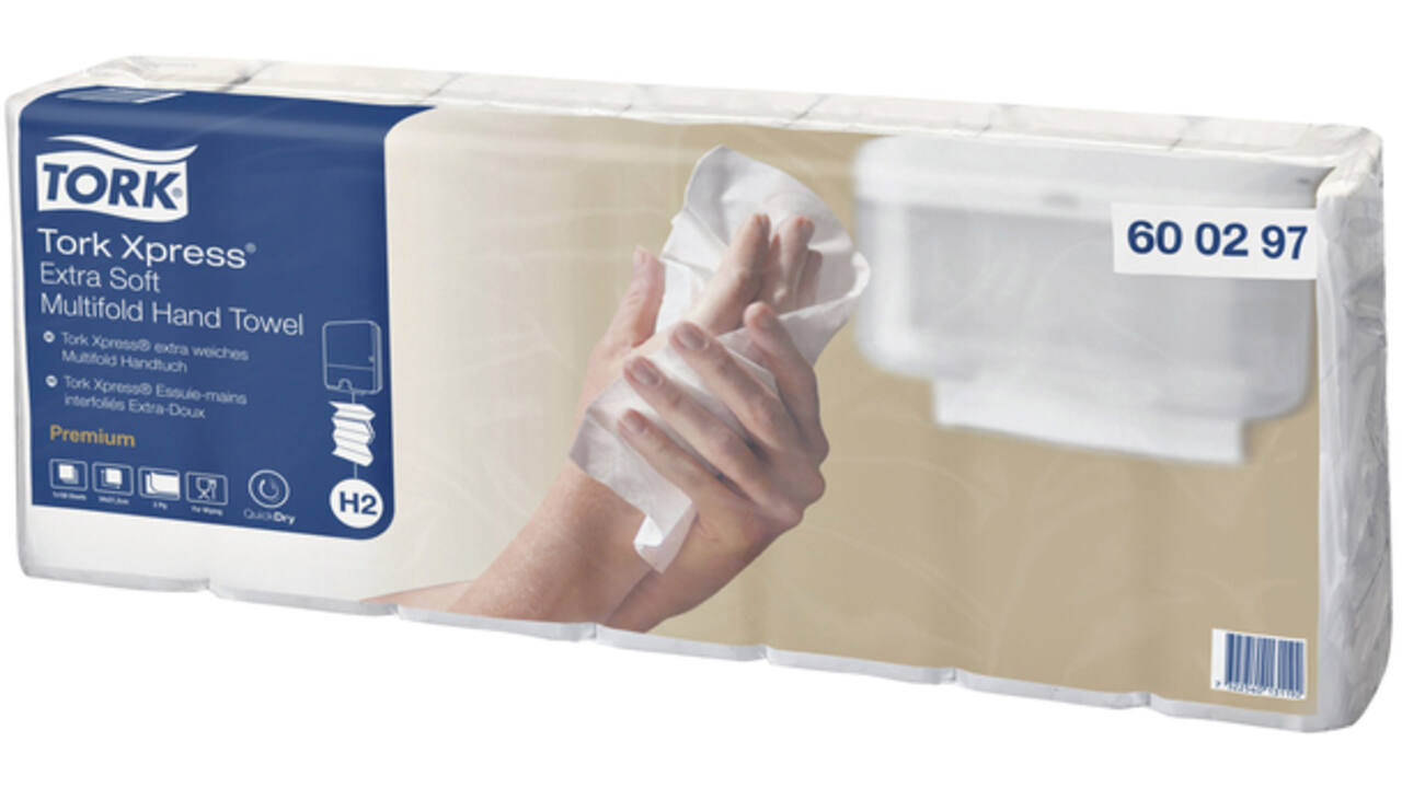 Vouwhanddoek Tork Express Multifold H2 Premium 2-laags 100st wit 600297