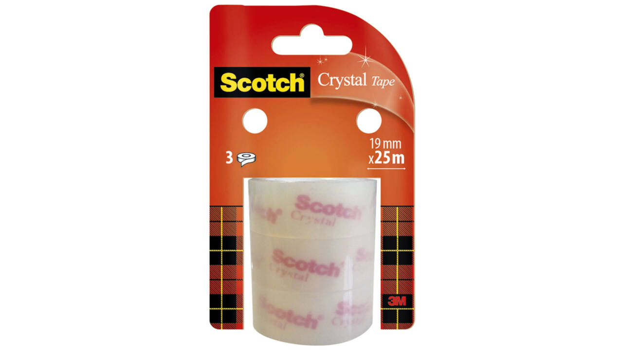 Plakband Scotch Crystal 19mmx25m transparant helder
