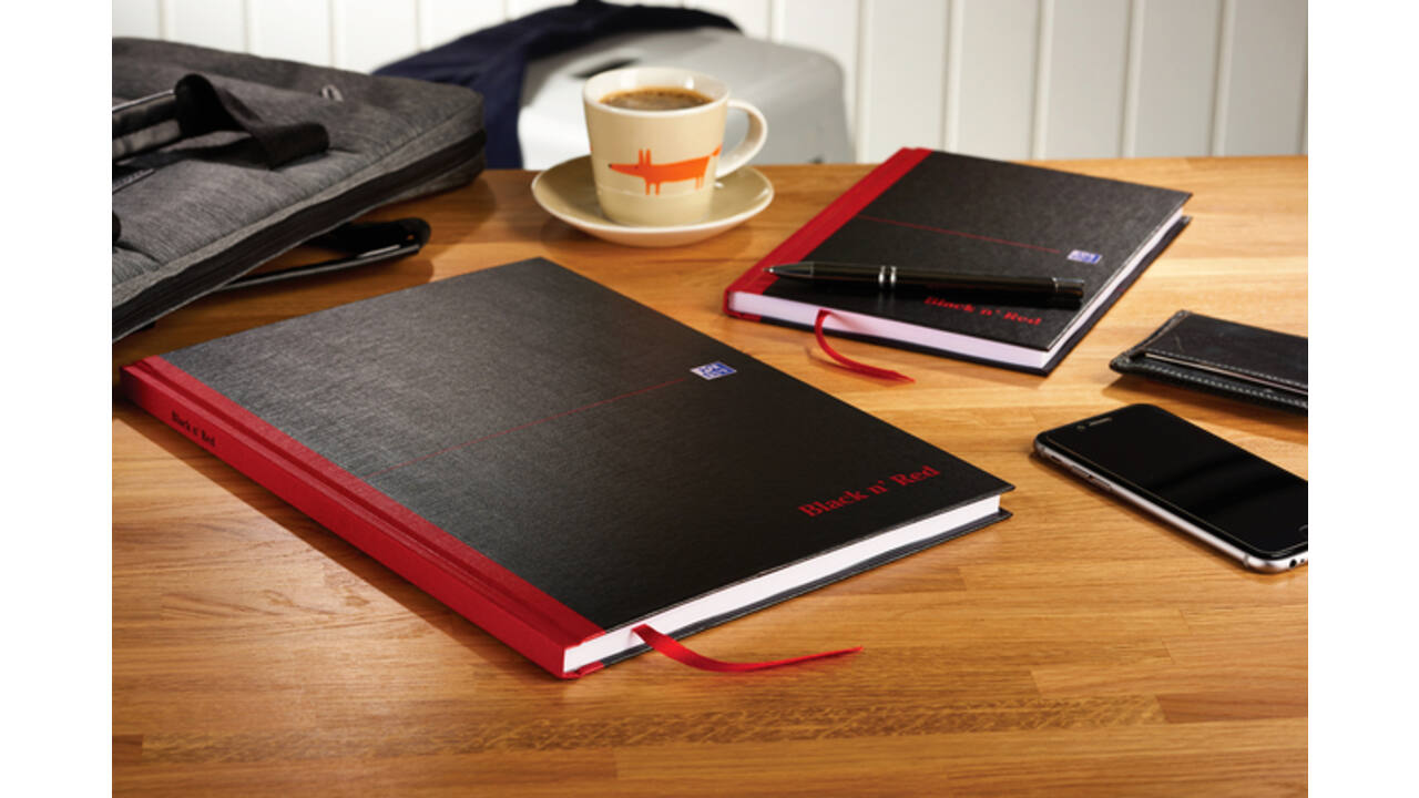 Notitieboek Oxford Black n' Red A5 96vel lijn