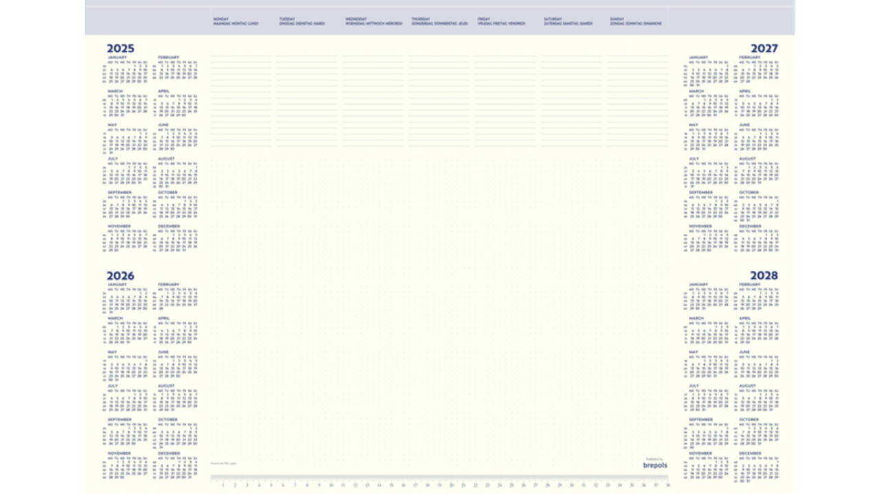 Onderlegblok 2027 Brepols Office Mate 7dagen/1pagina 41.2x59cm
