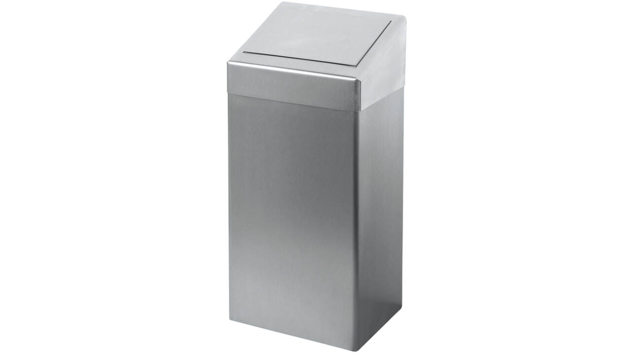Afvalbak Euro Products zelfsluitend 50 liter RVS 438495