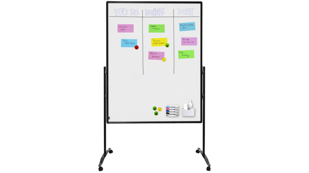 Scheidingswand + whiteboard Legamaster Premium 150x120cm gelakt staal