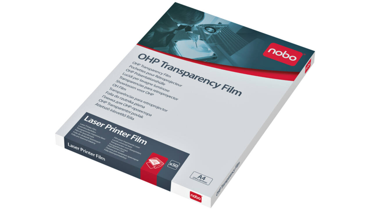 Overheadprojector transparanten Nobo voor laserprinters 50 stuks