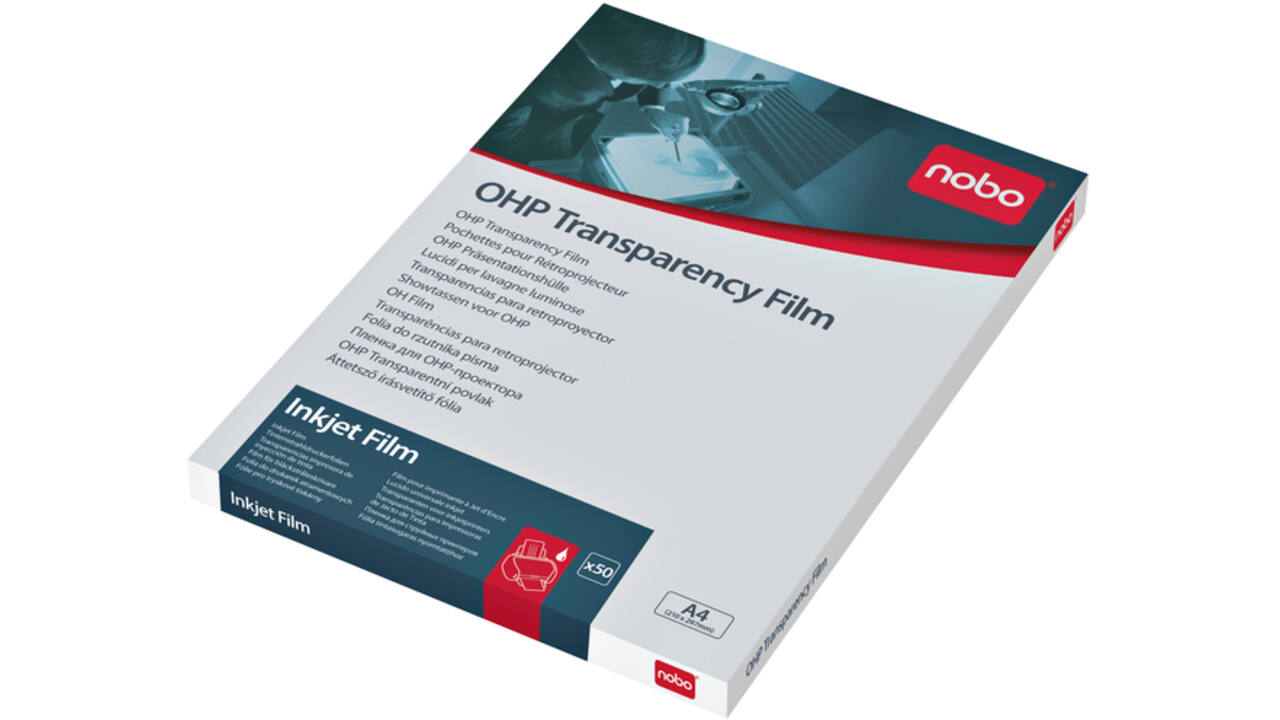 Overheadprojector transparanten Nobo voor inkjetprinters 50 stuks