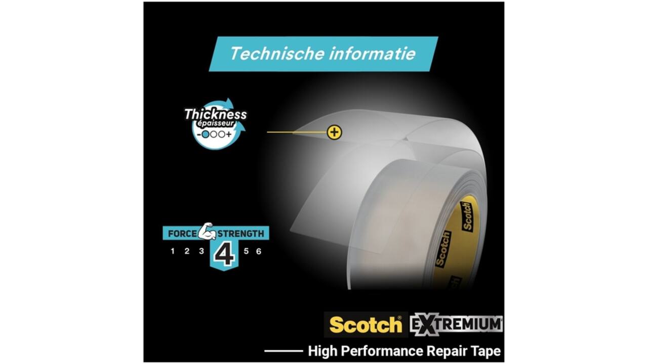 Plakband Scotch Extremium invisible 48mmx25m transparant