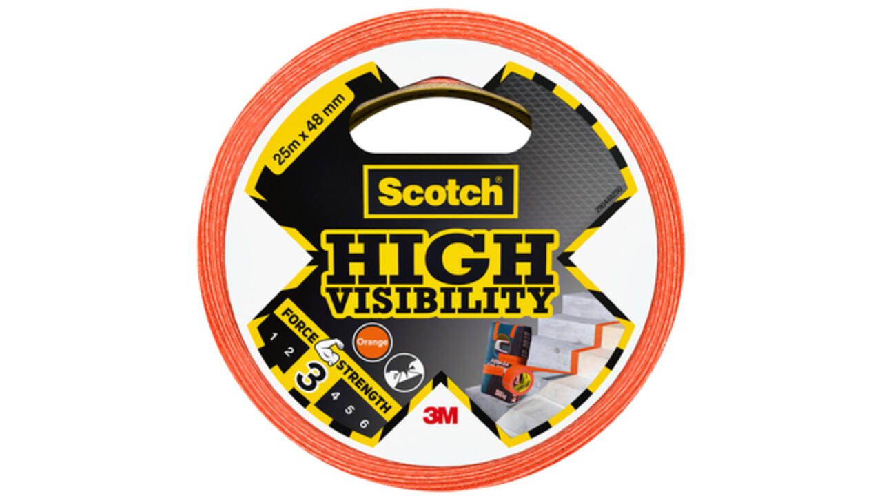 Plakband Scotch high visibility 48mmx25m oranje