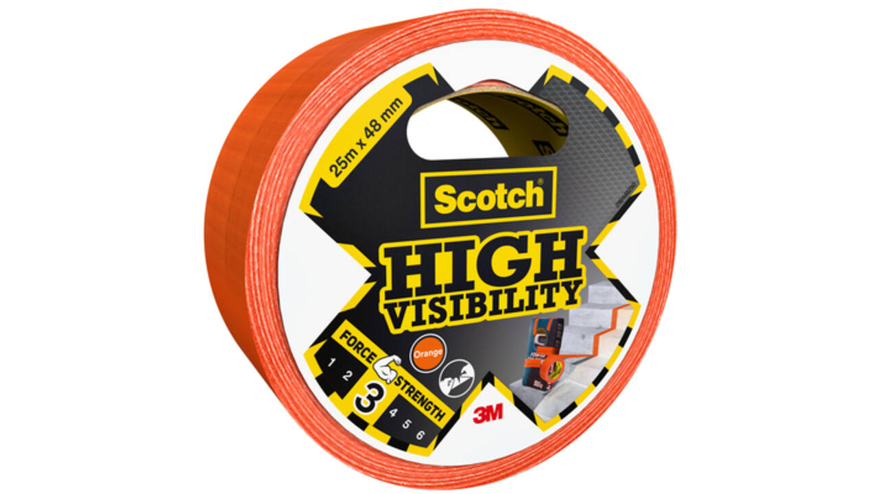 Plakband Scotch high visibility 48mmx25m oranje