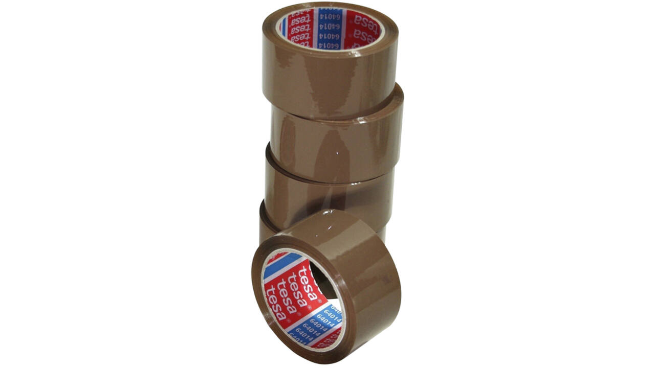 Verpakkingstape Tesa 64014 50mmx66m bruin PP