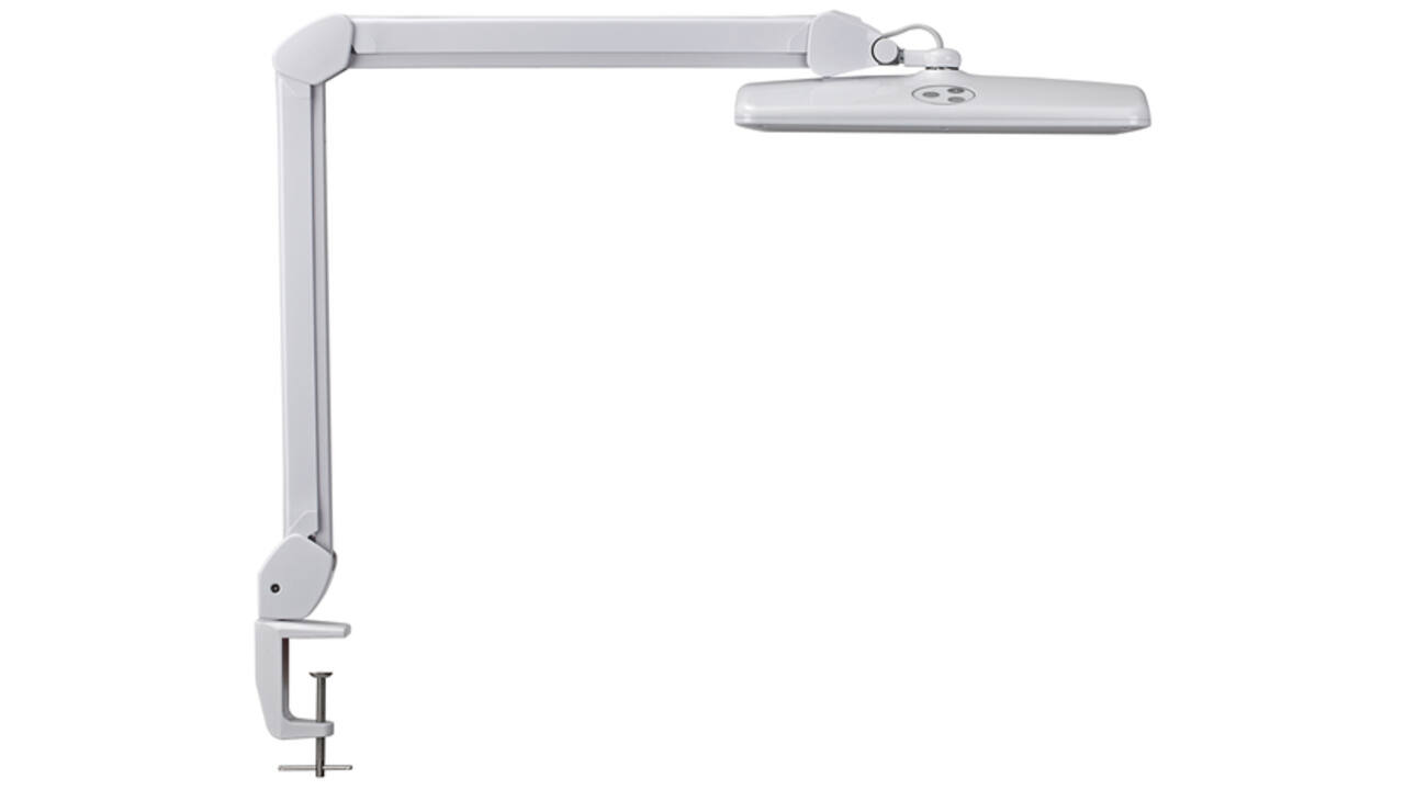 Werkpleklamp MAUL Intro LED tafelklem dimbaar wit