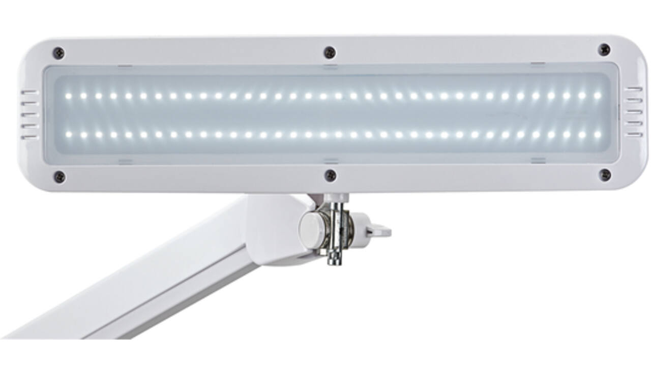 Werkpleklamp MAUL Intro LED tafelklem dimbaar wit