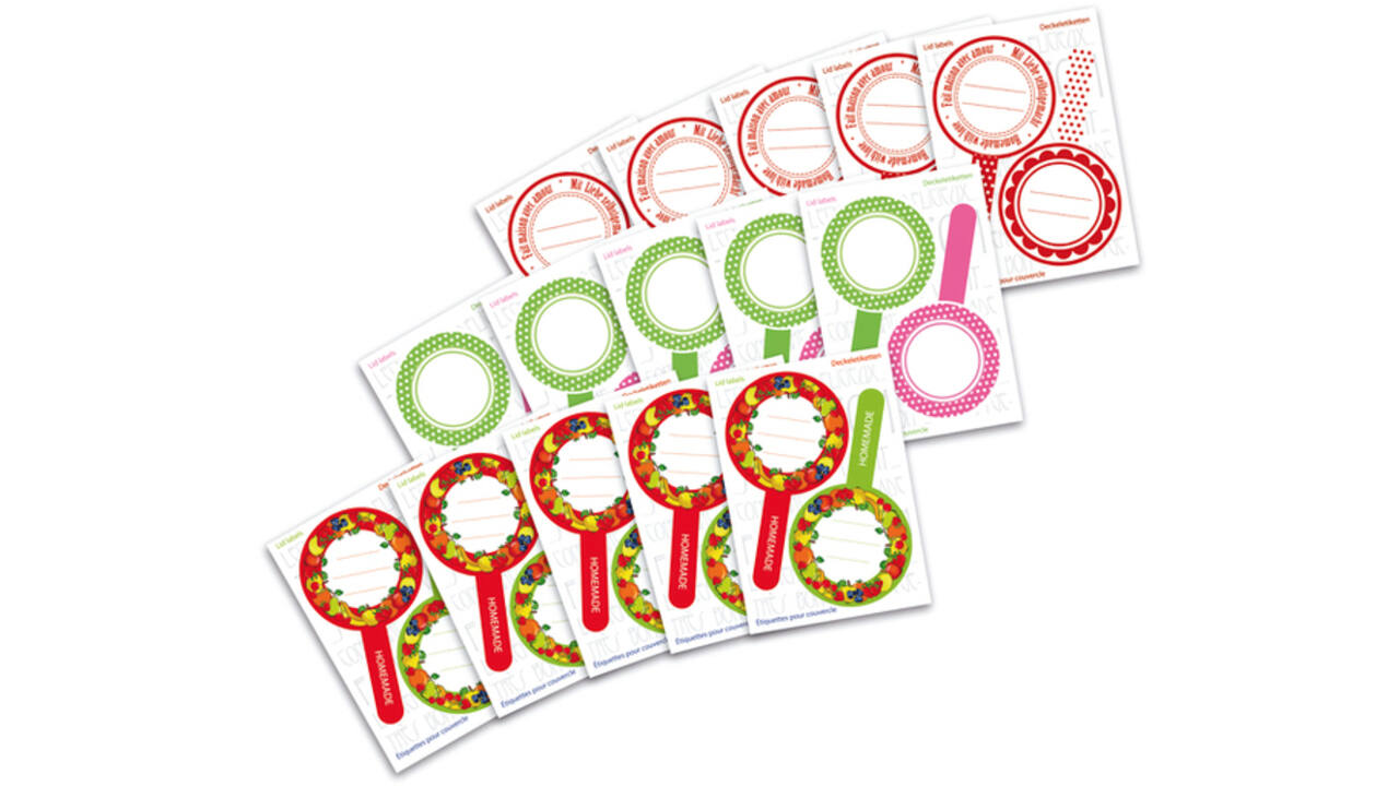 Etiket HERMA 15446 keuken new look rood