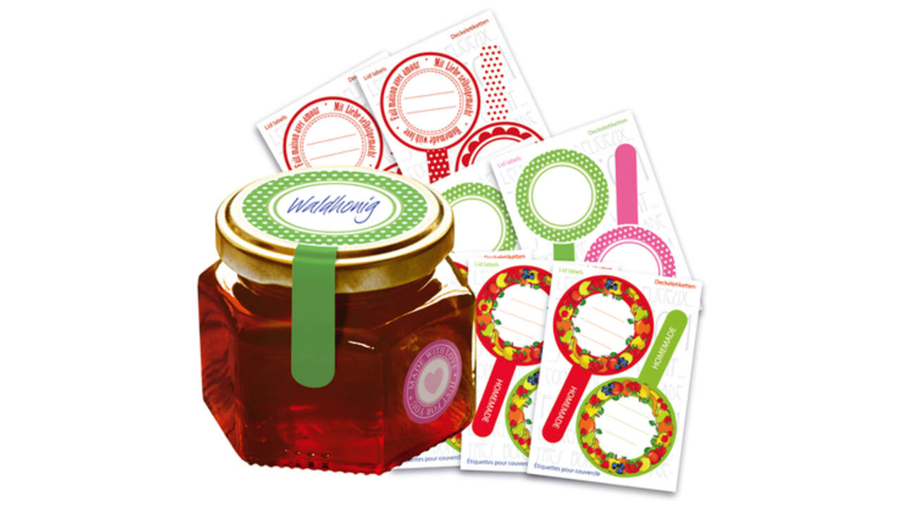 Etiket HERMA 15446 keuken new look rood
