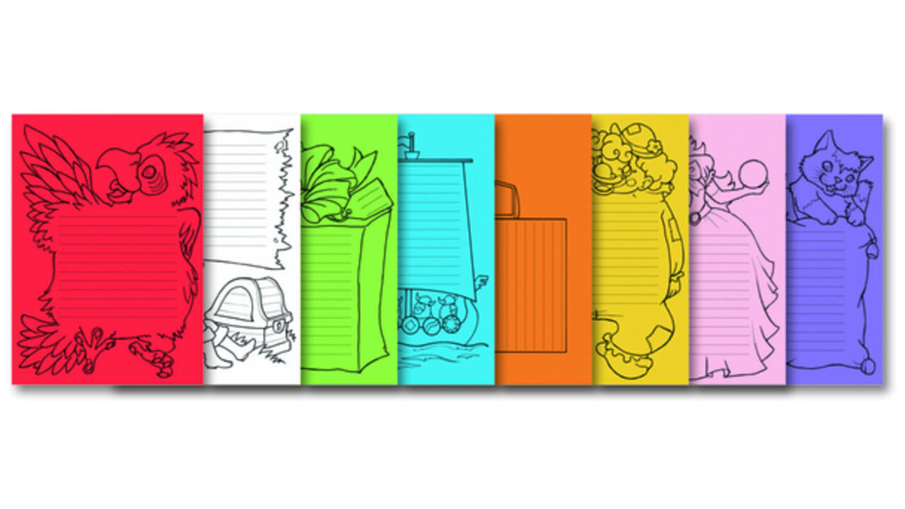 Vlechtpapierset Folia A4 8 designs 24vel inclusief vlechtstroken
