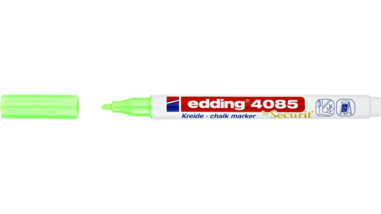 Krijtstift edding 4085 by Securit rond 1-2mm neon groen