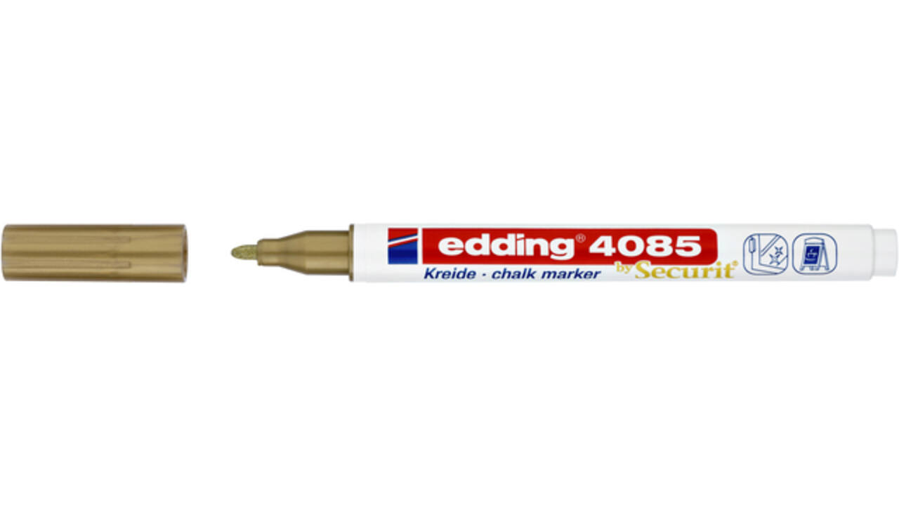 Krijtstift edding 4085 by Securit rond 1-2mm goud