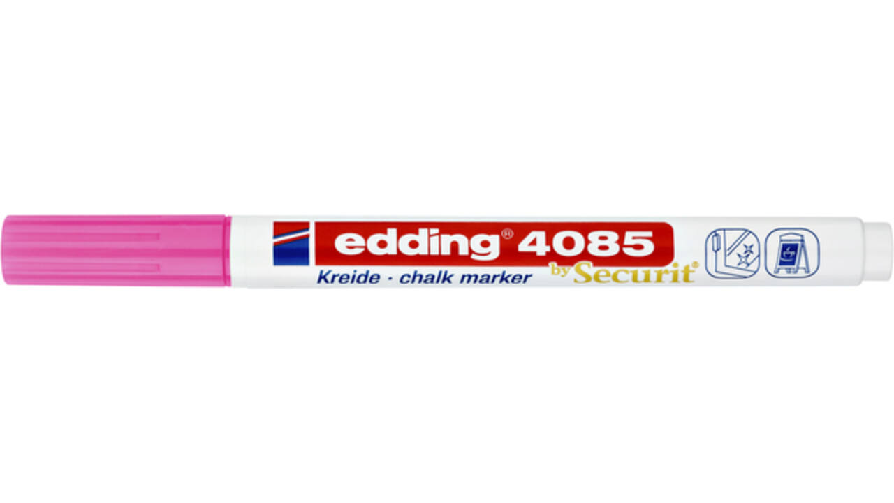 Krijtstift edding 4085 by Securit rond 1-2mm neon roze
