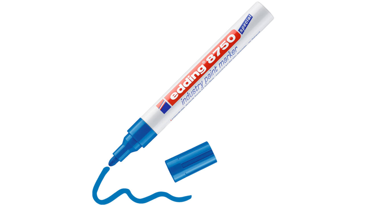 Lakmarker edding 8750 industrie blauw