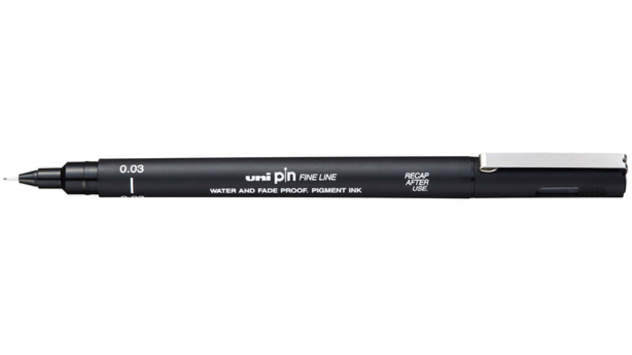 Fineliner Uni-ball Pin 0.03mm zwart
