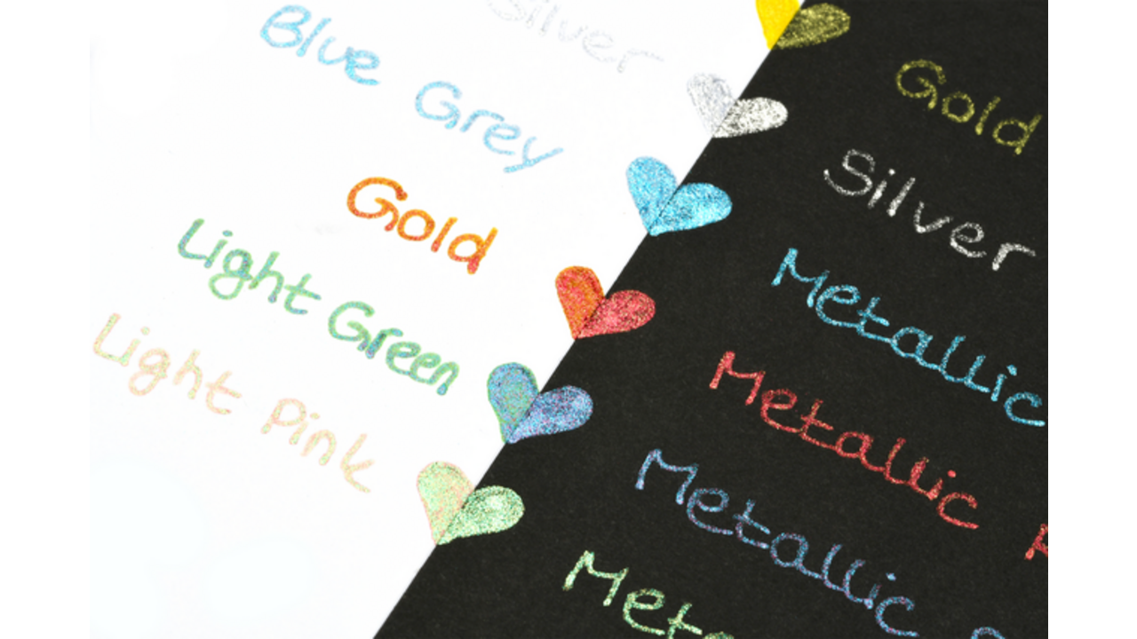Gelschrijver Pentel K110 Dual medium metallic assorti 8 kleuren