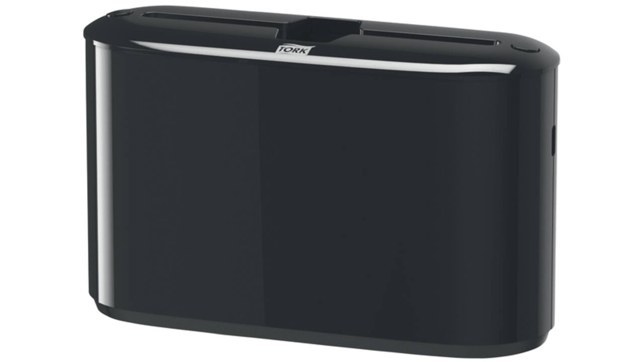 Handdoekdispenser Tork Xpress H2 Multifold Countertop Elevation zwart 552208