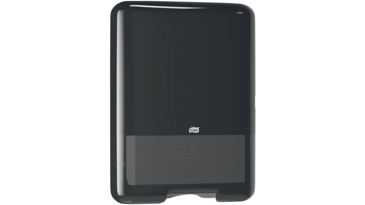 Handdoekdispenser Tork H3 Elevation C-vouw en Z-vouw zwart 553008