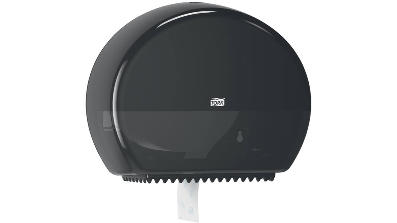 Toiletpapierdispenser Tork Mini Jumbo T2 Elevation zwart 555008