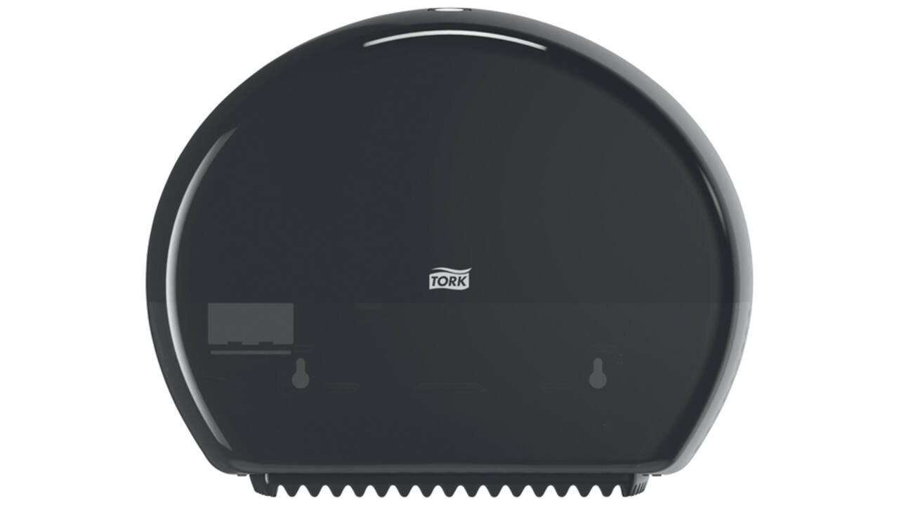 Toiletpapierdispenser Tork Mini Jumbo T2 Elevation zwart 555008