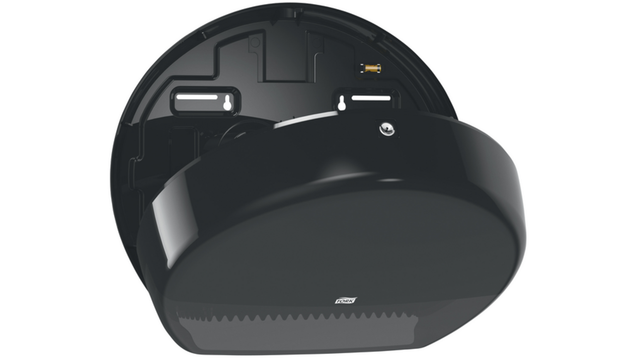 Toiletpapierdispenser Tork Jumbo T1 Elevation zwart 554008