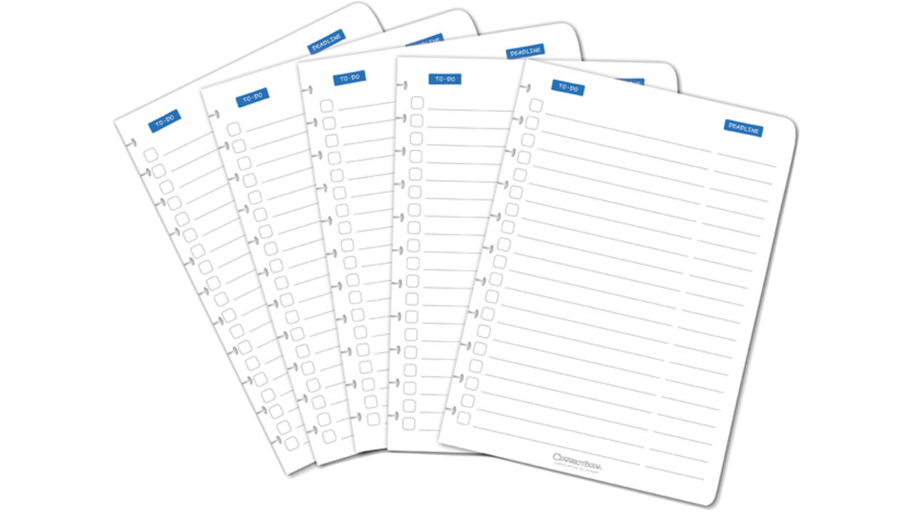 Uitbreidingsset Correctbook A4 to-do 5 bladen