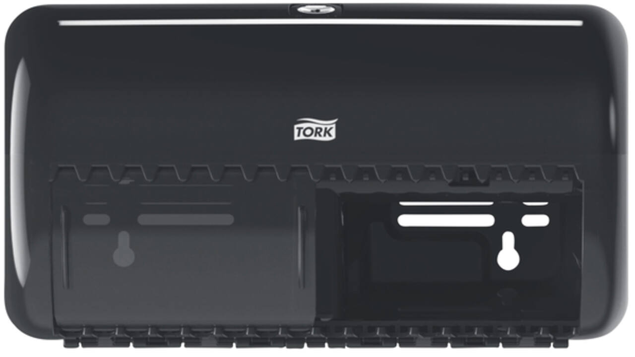 Toiletpapierdispenser Tork T4 Elevation duo zwart 557008