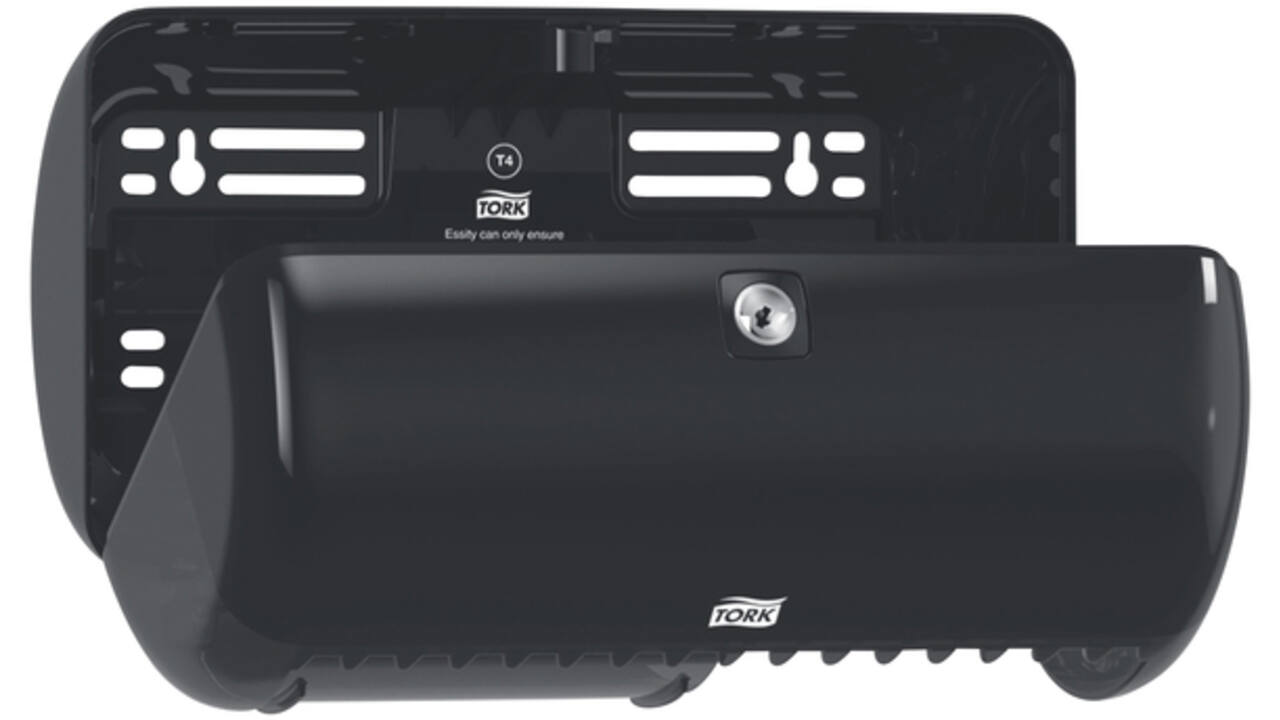 Toiletpapierdispenser Tork T4 Elevation duo zwart 557008