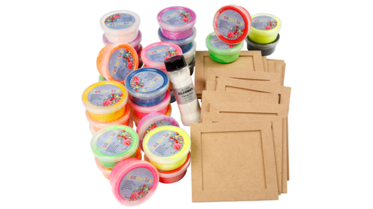 Klei Foam Clay basic 10 x 35gr 10 kleuren