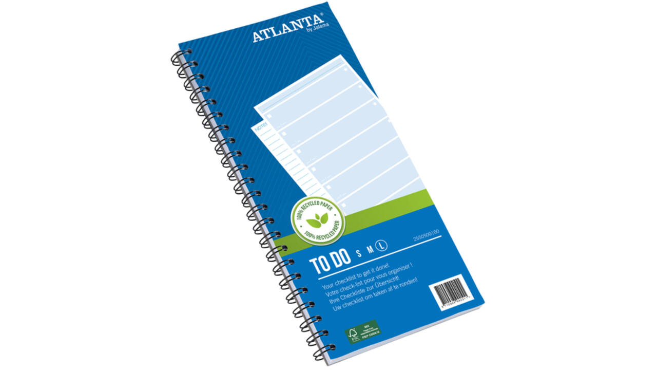 Things to do Djois Atlanta recycled papier Large 297x150mm 100vel 70gr blauw