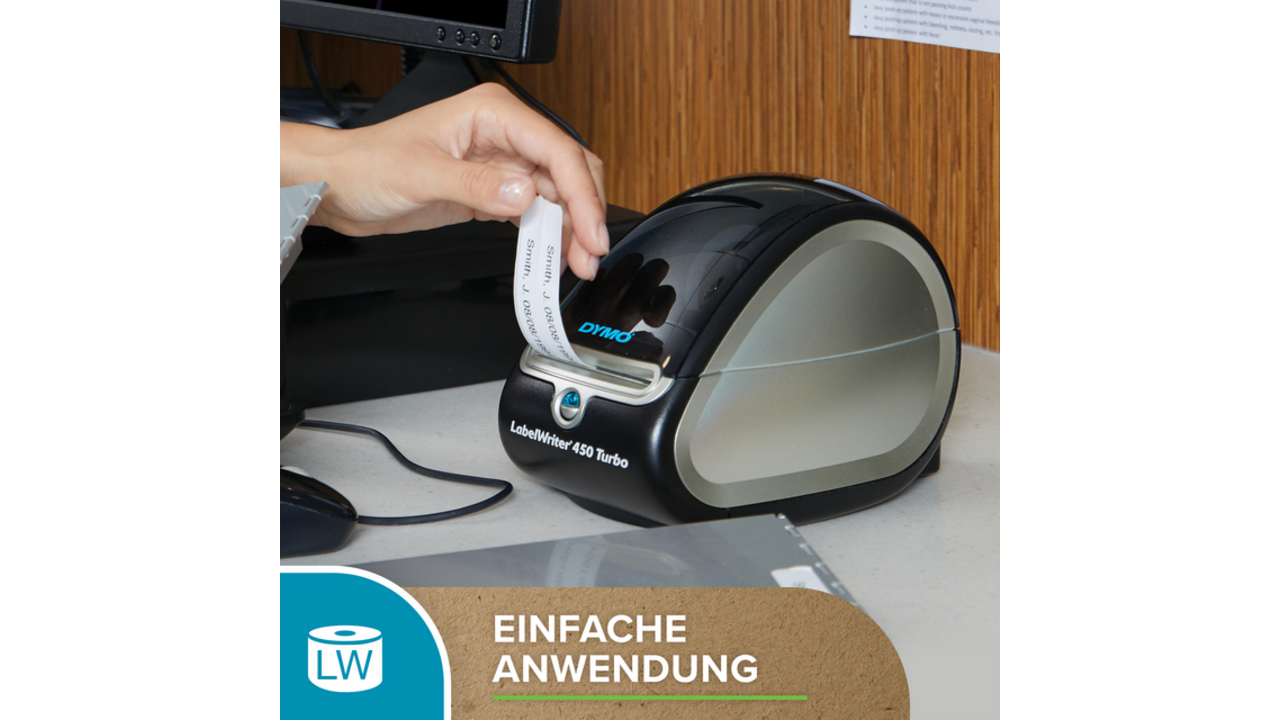 Etiket Dymo LabelWriter naamkaart 54x101mm 1 rol á 220 stuks geel