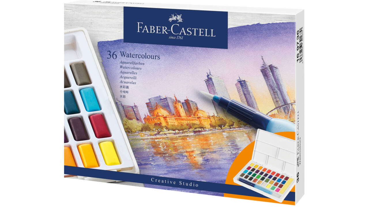 Waterverf Faber-Castell assorti palet à 36 stuks
