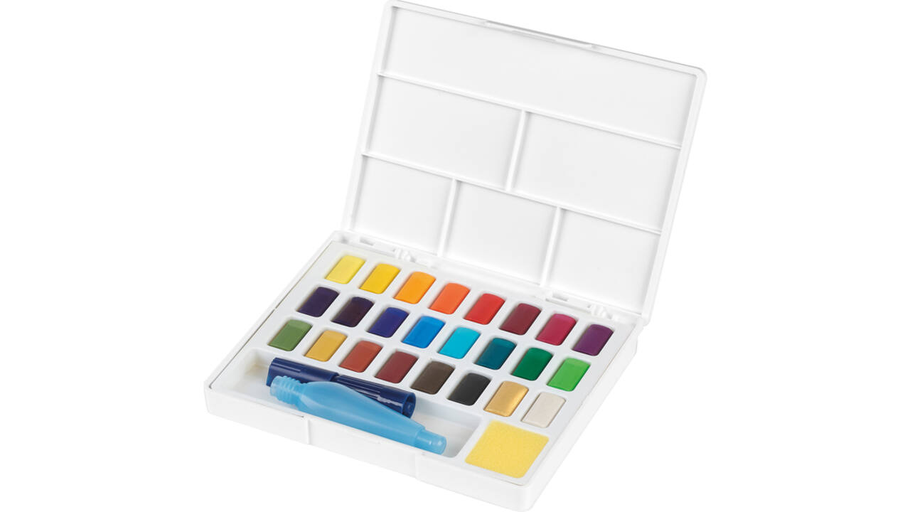 Waterverf Faber-Castell assorti palet à 24 stuks