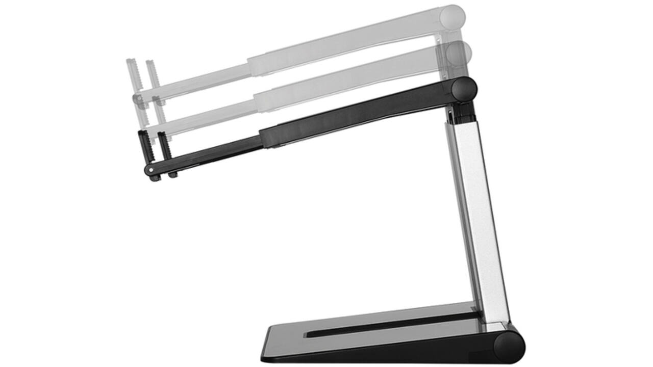 Laptopstandaard Neomounts NSLS200 opvouwbaar zwart- zilver