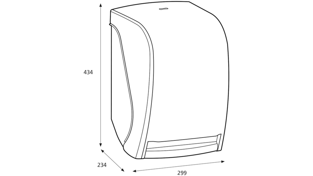 Dispenser Katrin 104438 handdoekrol elektrisch zwart