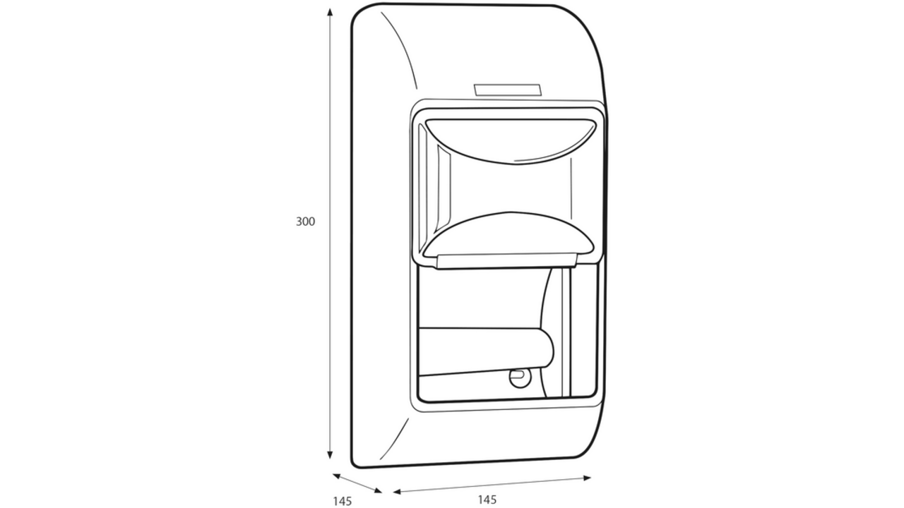 Dispenser Katrin 92384 toiletpapier standaard wit