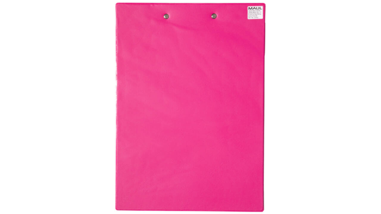 Klembord MAUL A4 staand PVC neon roze