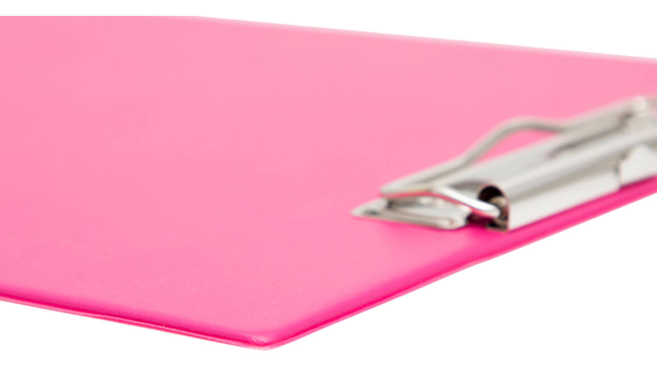 Klembord MAUL A4 staand PVC neon roze