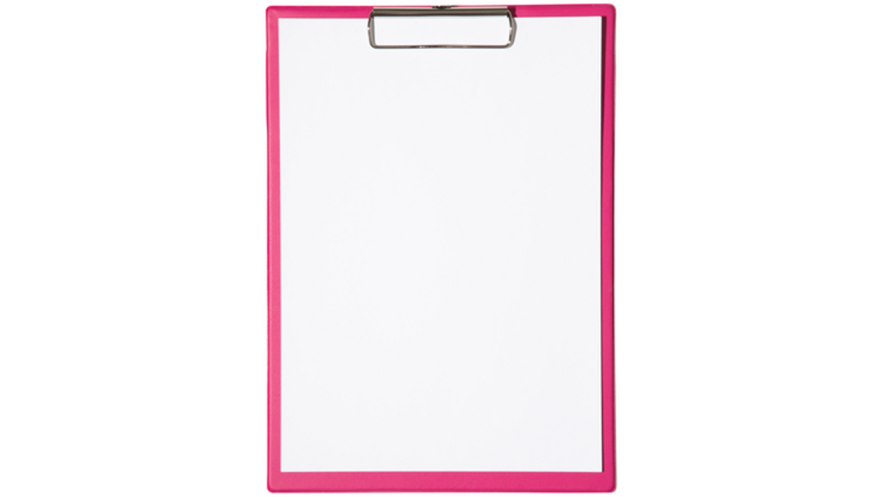Klembord MAUL A4 staand PVC neon roze