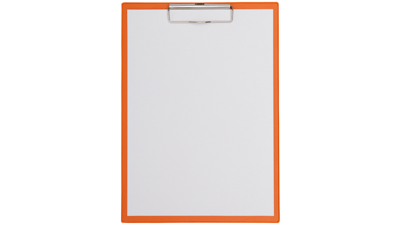 Klembord MAUL A4 staand PVC neon oranje
