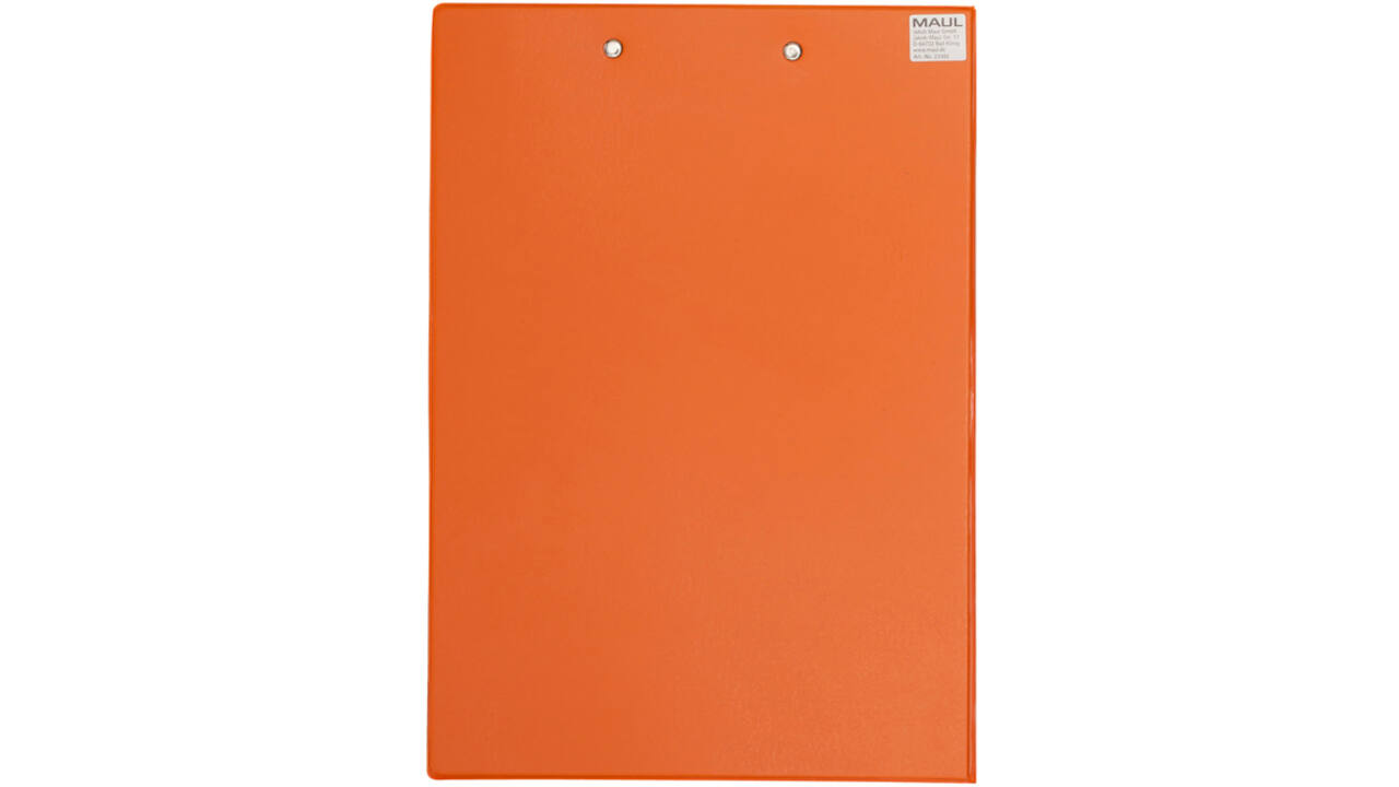 Klembordmap MAUL A4 staand met penlus PVC neon oranje