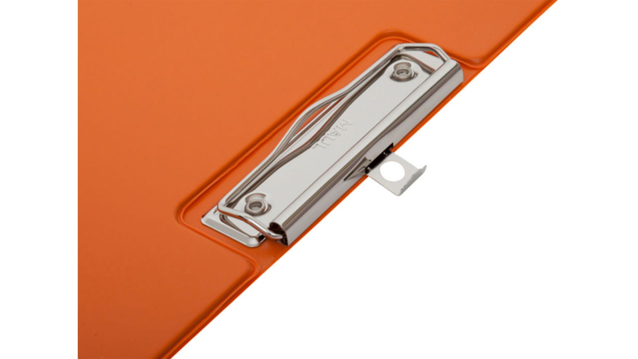 Klembordmap MAUL A4 staand met penlus PVC neon oranje