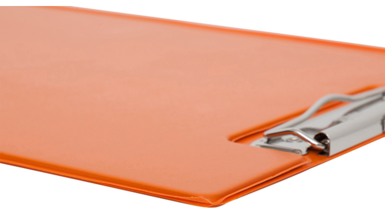 Klembordmap MAUL A4 staand met penlus PVC neon oranje