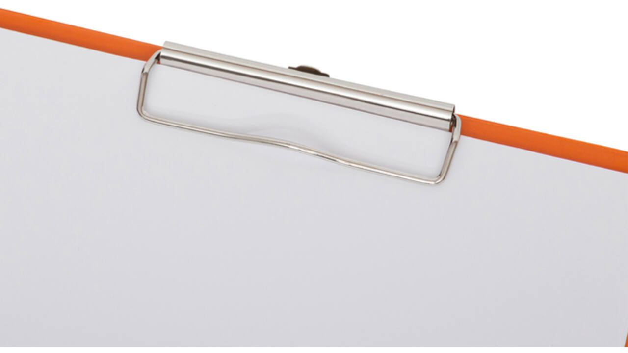 Klembordmap MAUL A4 staand met penlus PVC neon oranje