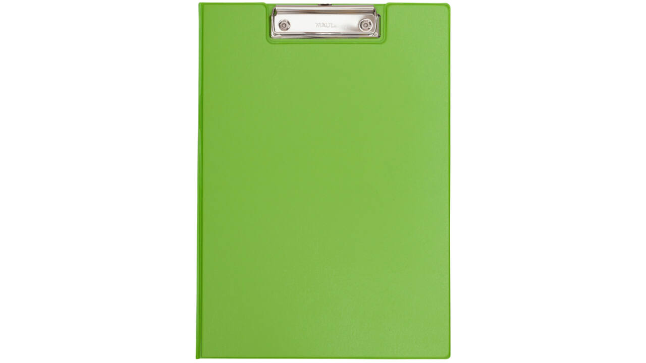 Klembordmap MAUL A4 staand met penlus PVC neon groen