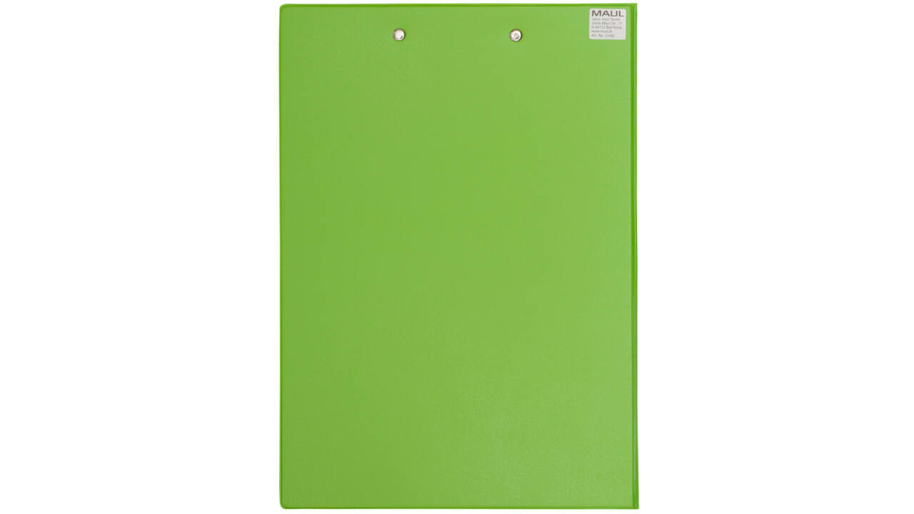 Klembordmap MAUL A4 staand met penlus PVC neon groen