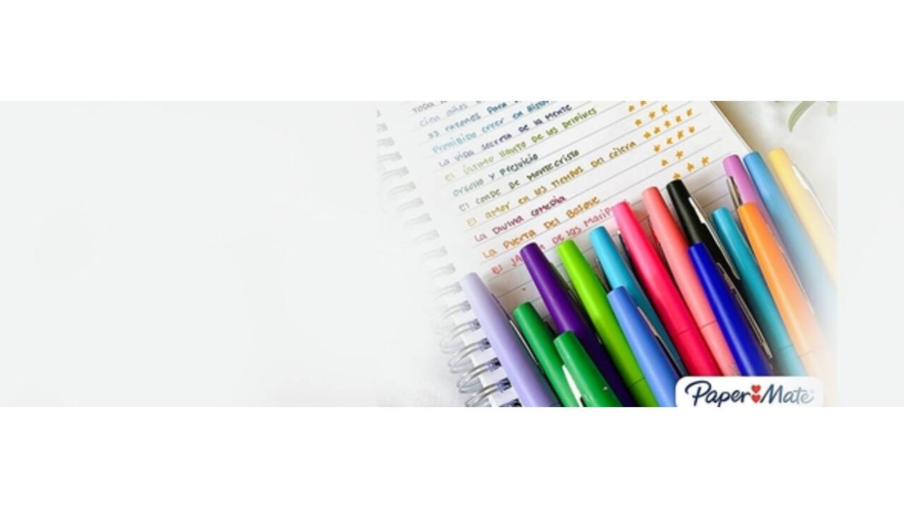 Fineliner Paper Mate Flair Metallic medium blister à 6 stuks